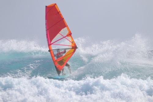 8 Beaufort windsurfing at El Cabezo in El Medano