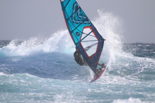8 Beaufort windsurfing at El Cabezo in El Medano