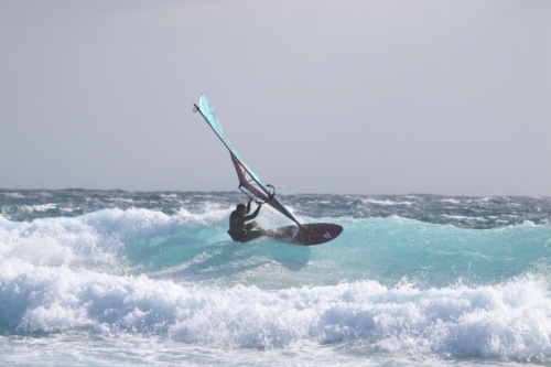 8 Beaufort windsurfing at El Cabezo in El Medano