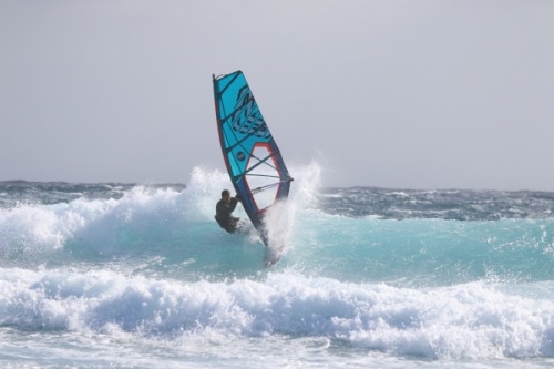 8 Beaufort windsurfing at El Cabezo in El Medano