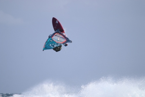 8 Beaufort windsurfing at El Cabezo in El Medano