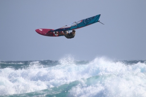 8 Beaufort windsurfing at El Cabezo in El Medano