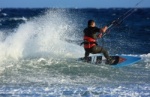 Kitesurfing in El Medano Harbour Wall 11-11-2012