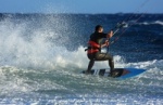 Kitesurfing in El Medano Harbour Wall 11-11-2012
