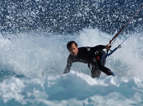 Kitesurfing in El Medano Harbour Wall Muelle 03-12-2012