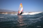 Light wind wave windsurfing at El Cabezo in El Medano Tenerife 13-03-2019