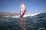 Light wind wave windsurfing at El Cabezo in El Medano Tenerife 13-03-2019
