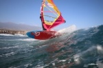 Light wind wave windsurfing at El Cabezo in El Medano Tenerife 13-03-2019