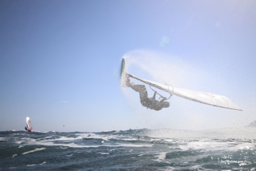 Light wind wave windsurfing at El Cabezo in El Medano Tenerife 13-03-2019