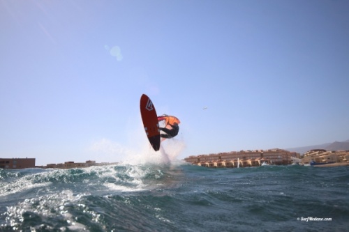 Light wind wave windsurfing at El Cabezo in El Medano Tenerife 13-03-2019