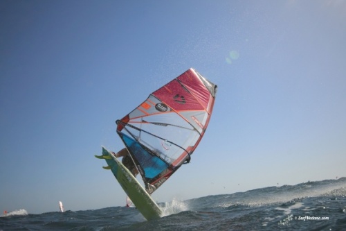 Light wind wave windsurfing at El Cabezo in El Medano Tenerife 13-03-2019