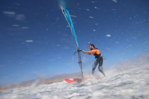 Wave windsurfing at El Cabezo in El Medano 13-12-2017