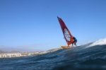 Wave windsurfing at El Cabezo in El Medano Tenerife 02-02-2019