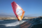 Wave windsurfing at El Cabezo in El Medano Tenerife 02-02-2019