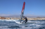 Wave windsurfing at El Cabezo in El Medano Tenerife 02-02-2019