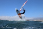 Wave windsurfing at El Cabezo in El Medano Tenerife 02-02-2019