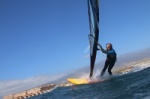 Wave windsurfing at El Cabezo in El Medano Tenerife 02-02-2019