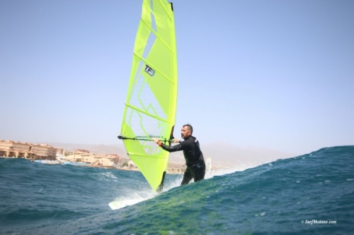 Wave windsurfing at El Cabezo in El Medano Tenerife 08-03-2020