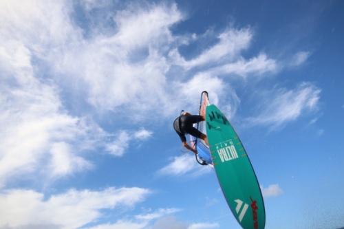 Wave windsurfing at El Cabezo in El Medano Tenerife 24-10-2020