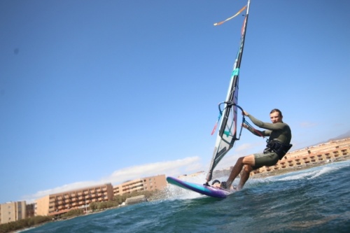 Wave windsurfing at El Cabezo in El Medano Tenerife 27-09-2020
