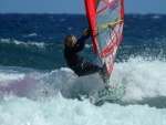 Windsurfing and kitesurfing at El Cabezo in El Medano Tenerife 16-10-2013