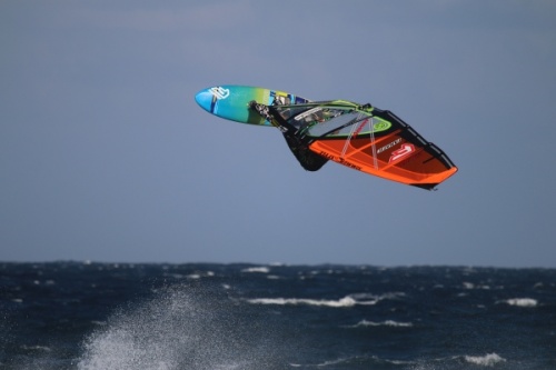 Windsurfing at El Cabezo in El Medano Tenerife 08-01-2015