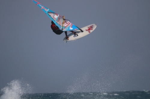 Windsurfing at El Cabezo in El Medano Tenerife 14-12-2013