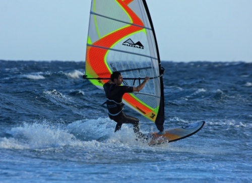 Windsurfing at Harbour Wall in El Medano 11-11-2012