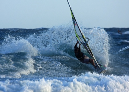 Windsurfing at Harbour Wall in El Medano 11-11-2012