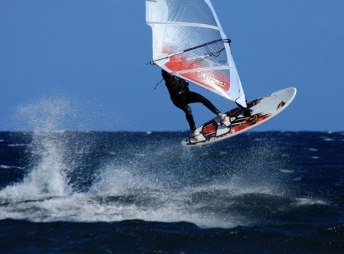Windsurfing at Playa El Cabezo in El Medano 10-11-2012