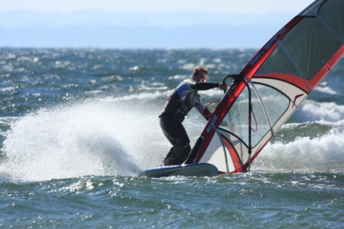 Windsurfing gybe or jibe