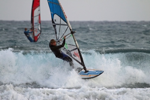 Windsurfing in El Medano Tenerife 01-01-2015
