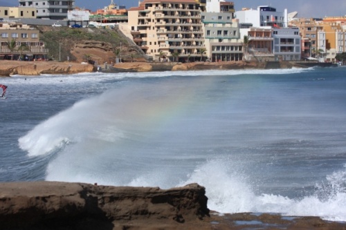 Windsurfing Playa Sur, South Bay in El Medano