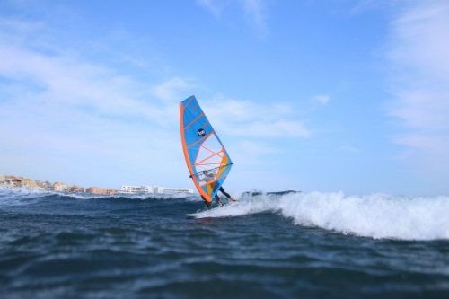 Windsurfing with TWS Tenerife Windsurfing Solution at Playa Sur in El Medano 09-12-2014