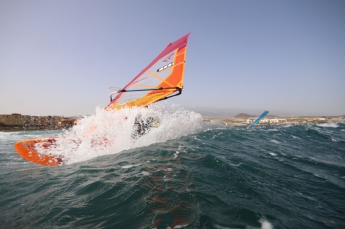 Wave windsurfing at El Cabezo in El Medano 01-03-2017