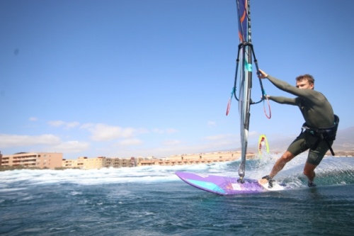 Wave windsurfing at El Cabezo in El Medano Tenerife 27-09-2020